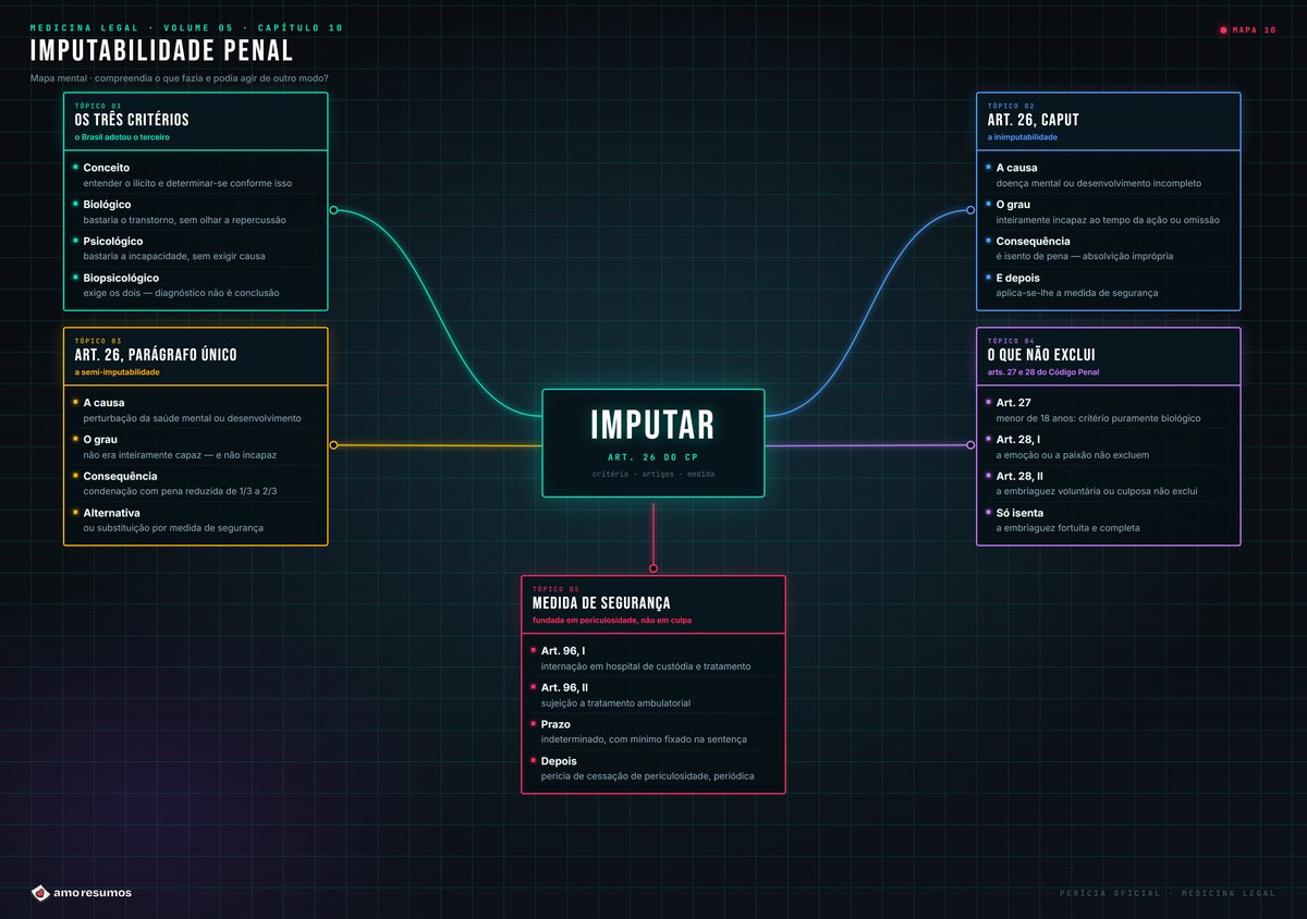Mapa mental de imputabilidade penal