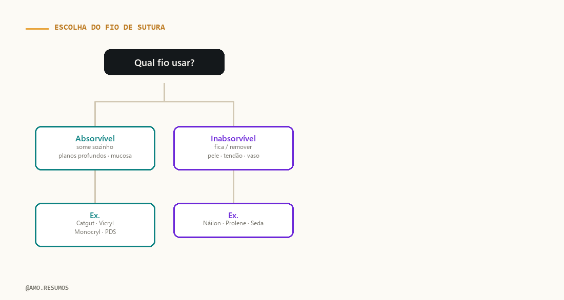 Esquema — Fios de Sutura