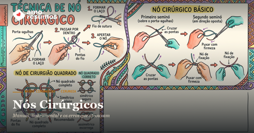 Nós Cirúrgicos — ilustração hand-drawn — Amo Resumos