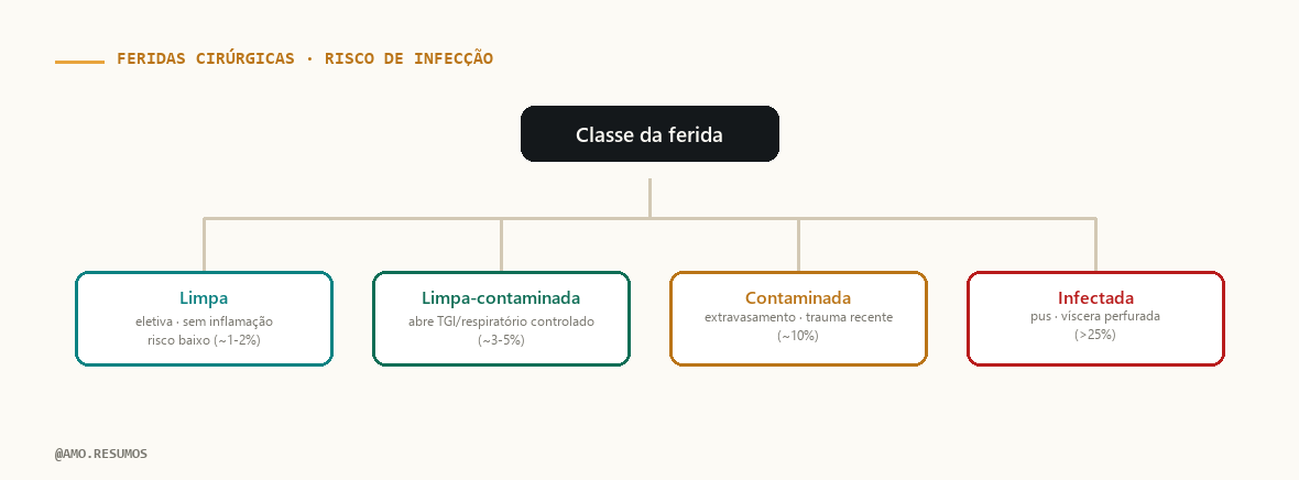 Esquema — Feridas e Infecção Cirúrgica