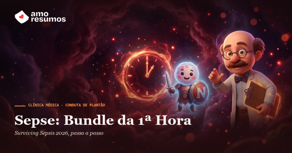 Sepse: Bundle da 1ª Hora — capa Sindrômica Visual Clínica Médica
