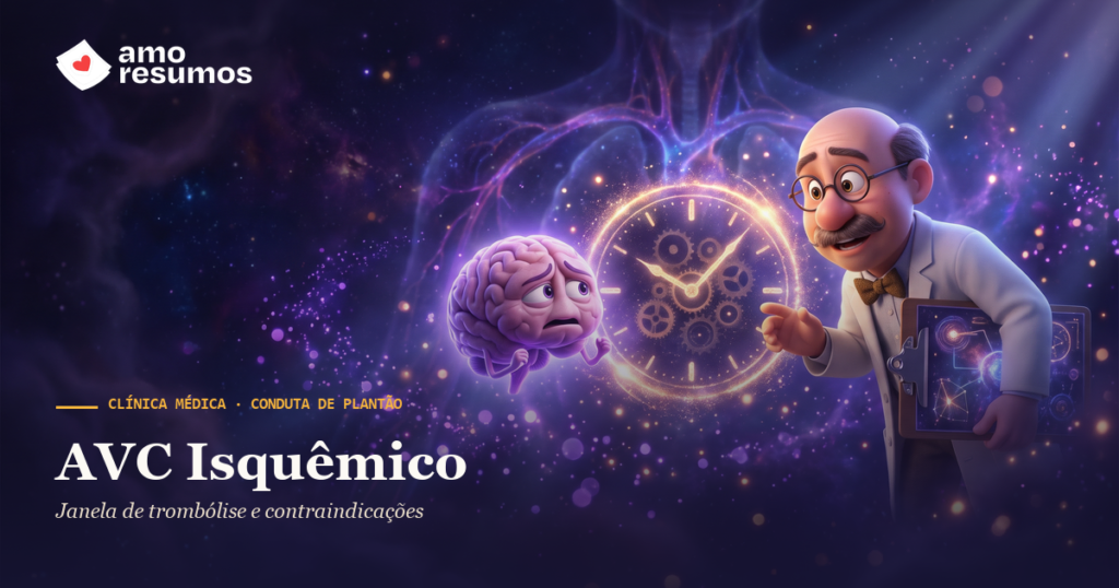 AVC Isquêmico — capa Sindrômica Visual Clínica Médica