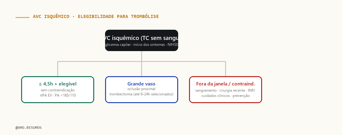 Esquema de conduta — AVC Isquêmico