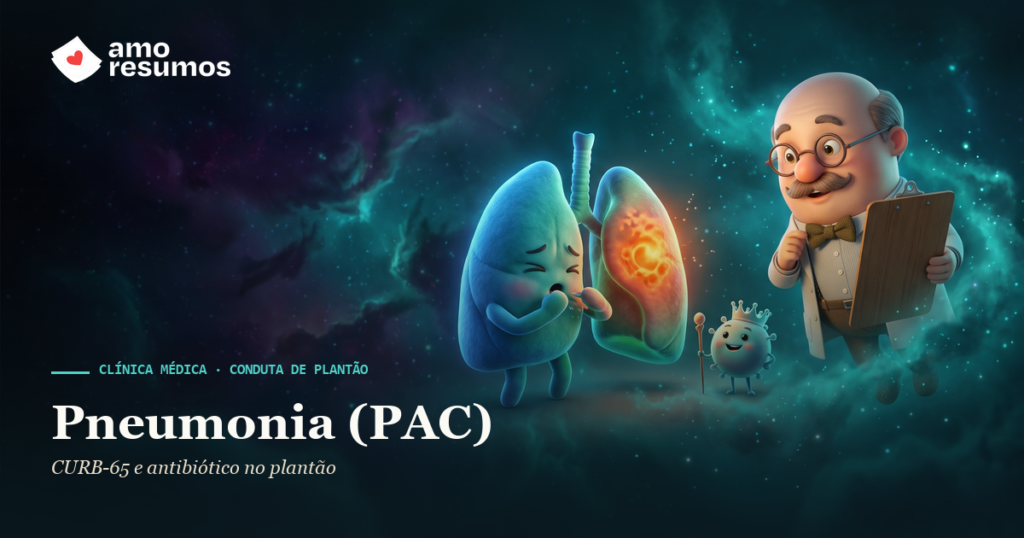 Pneumonia (PAC) — capa Sindrômica Visual Clínica Médica