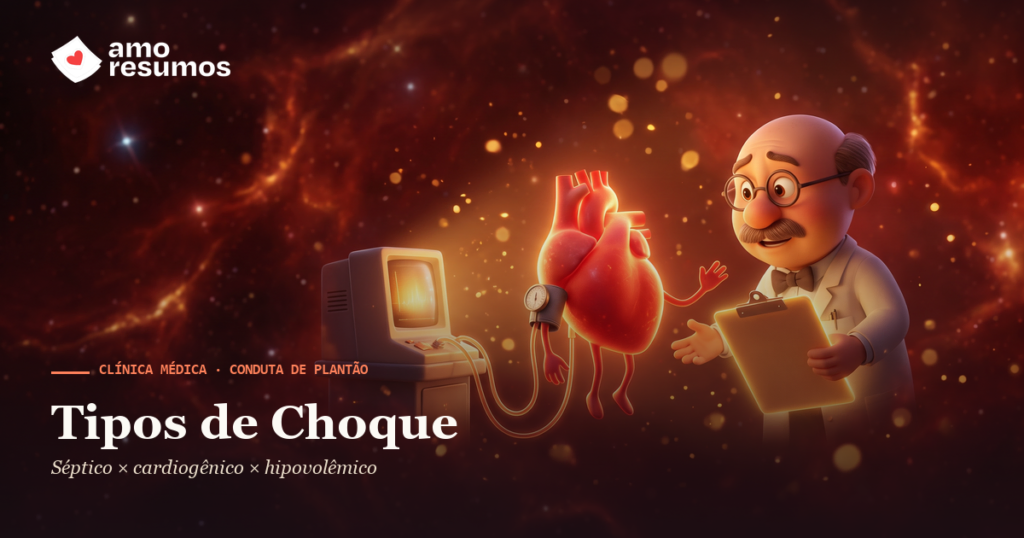 Tipos de Choque — capa Sindrômica Visual Clínica Médica