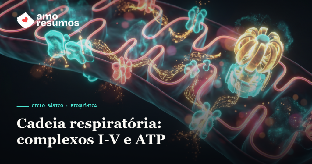 Cadeia respiratória: complexos I-V e ATP — Amo Resumos