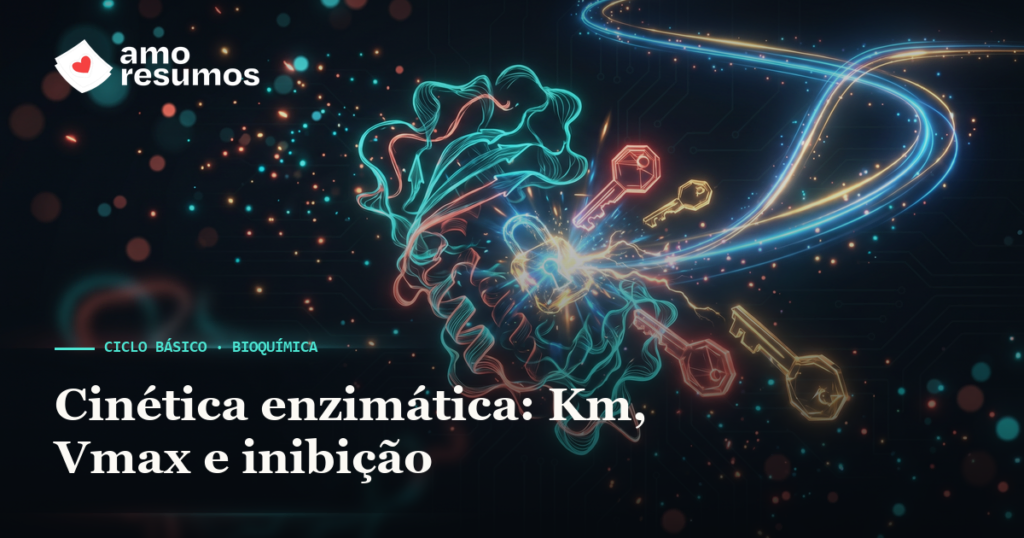 Cinética enzimática: Km, Vmax e inibição — Amo Resumos