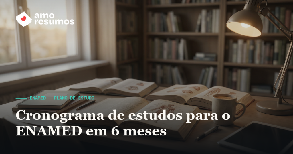 Cronograma de estudos ENAMED 6 meses — Amo Resumos