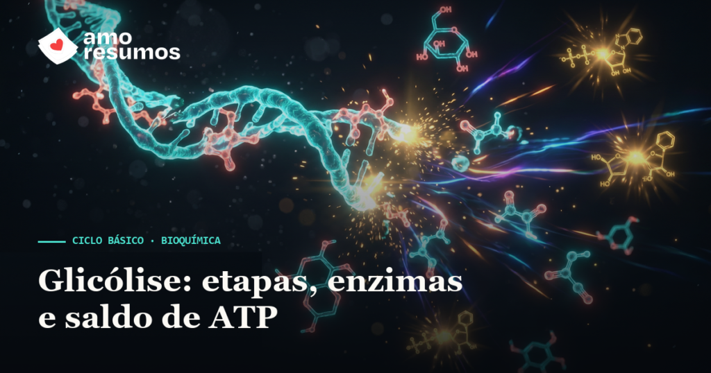 Glicólise: etapas, enzimas e saldo de ATP — Amo Resumos