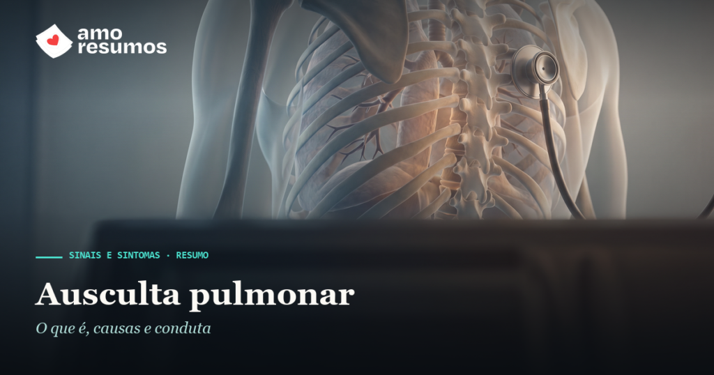 Ausculta pulmonar — ilustração — Amo Resumos