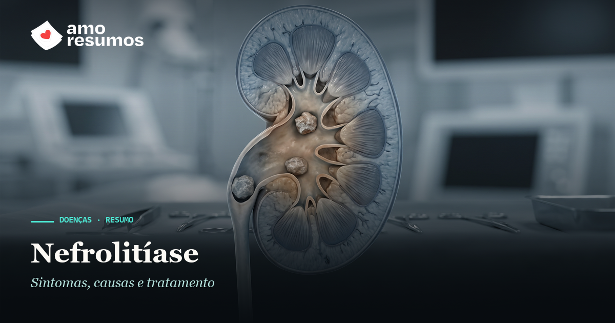 Nefrolitíase — ilustração — Amo Resumos