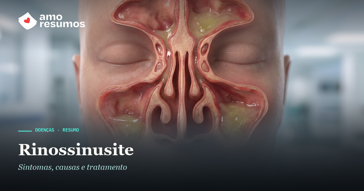 Rinossinusite — ilustração — Amo Resumos