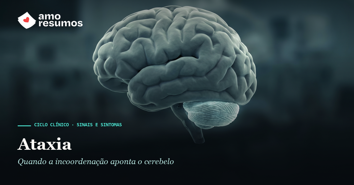 Ataxia: marcha atáxica e cerebelo — ilustração — Amo Resumos
