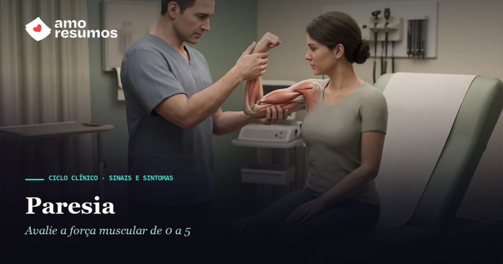 Paresia: avaliação da força muscular — ilustração — Amo Resumos