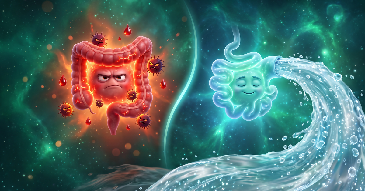 Diarreia invasiva (disenteria com sangue) versus secretora (aquosa) — ilustração Sindrômica Visual