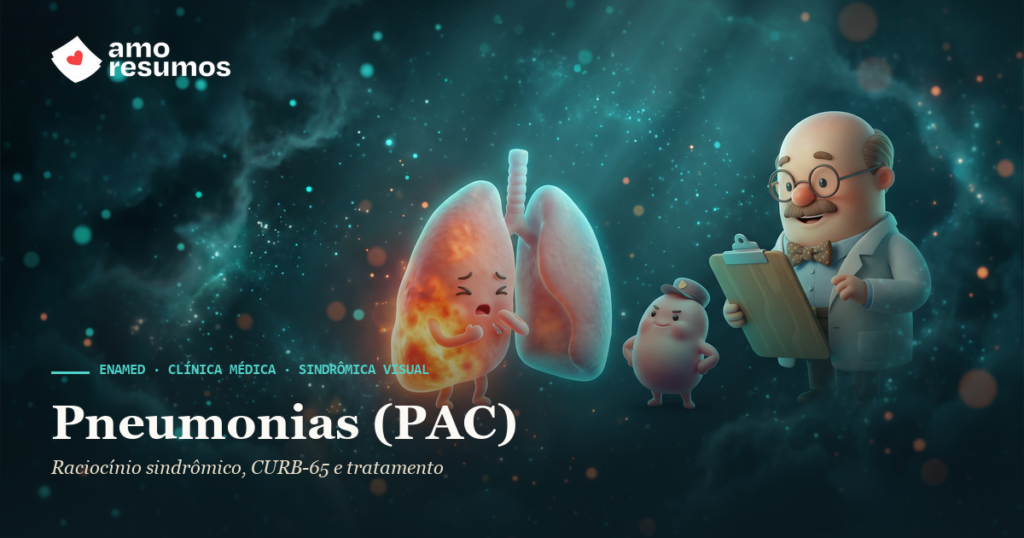 Pneumonias (PAC) — capa Sindrômica Visual ENAMED