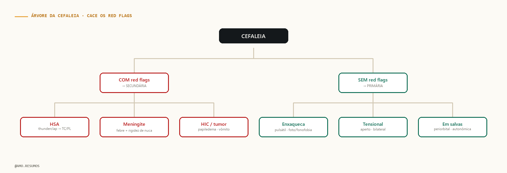 Esquema de raciocínio sindrômico — Cefaleias