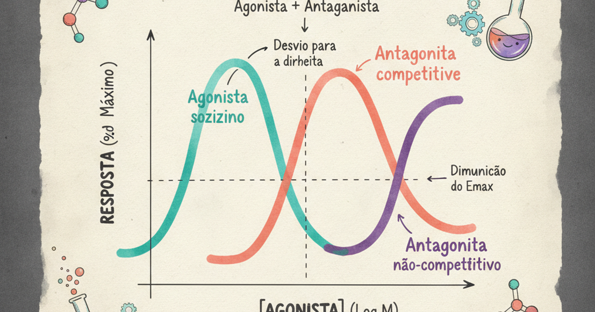 Efeito de antagonista competitivo versus não-competitivo na curva dose-resposta — Amo Resumos