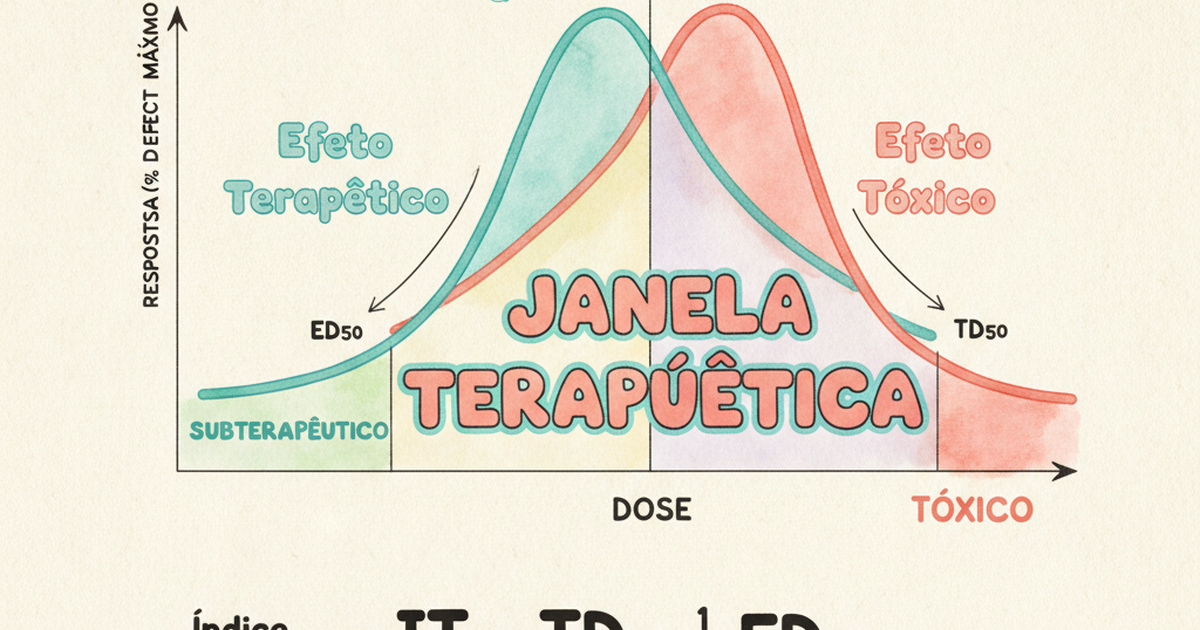 Janela terapêutica: zonas subterapêutica, terapêutica e tóxica — Amo Resumos