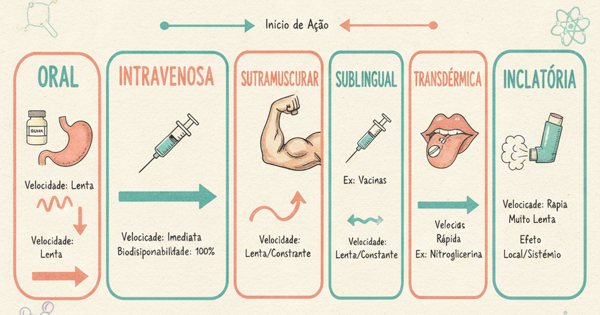 Comparação das vias de administração de fármacos — Amo Resumos