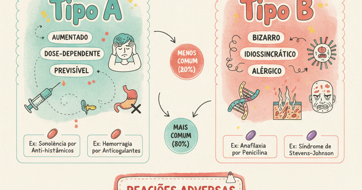 Reações adversas Tipo A versus Tipo B — Amo Resumos