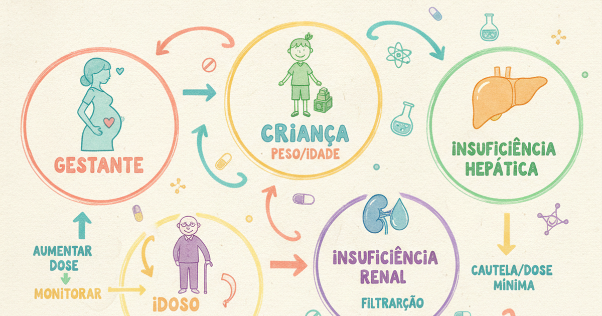 Ajuste de dose em gestante, idoso, criança e insuficiência renal/hepática — Amo Resumos
