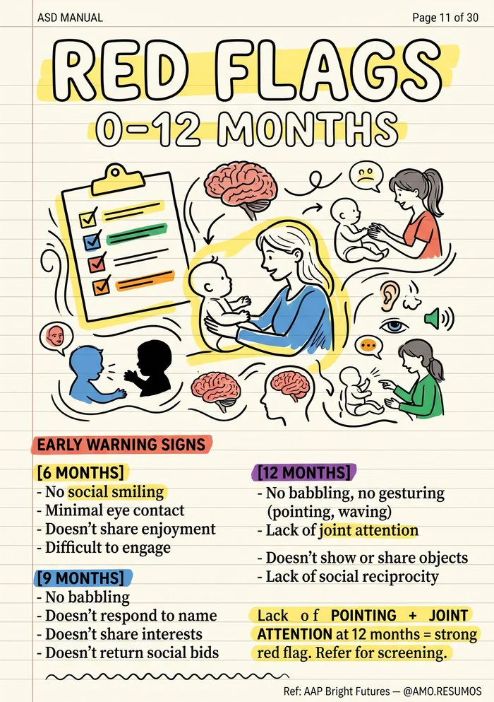 Manual page on red flags in the first year