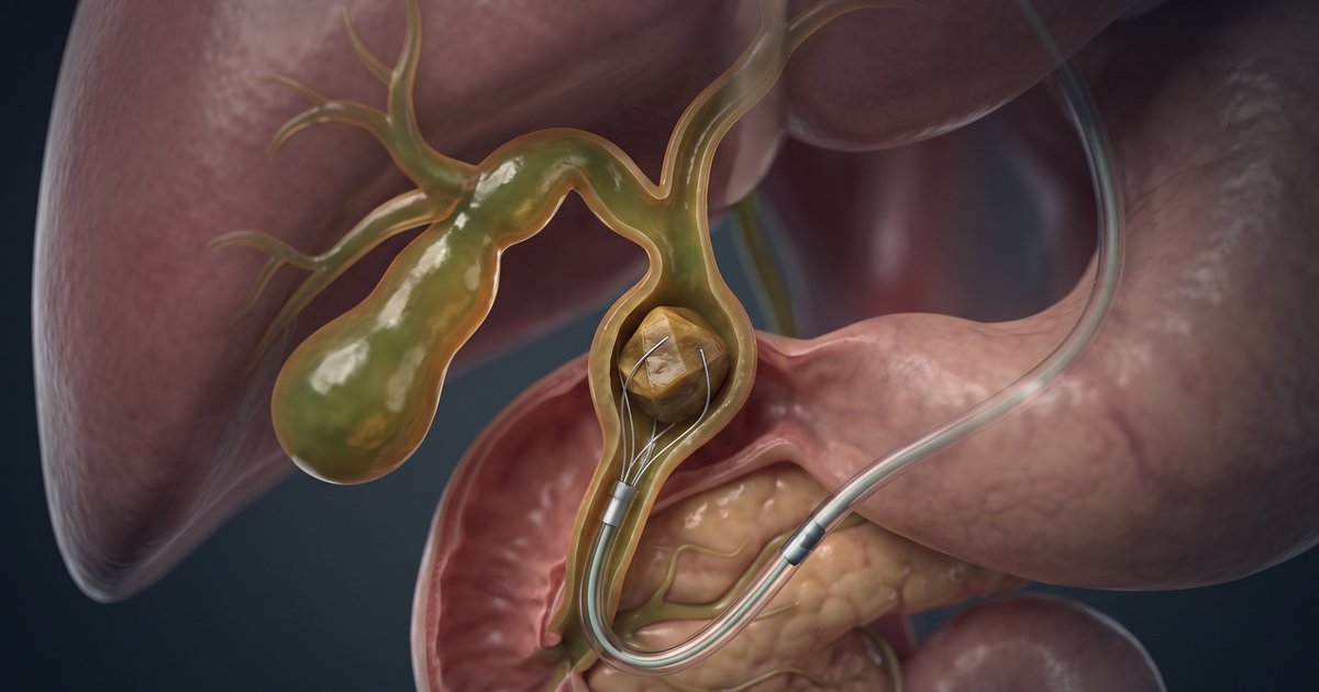Coledocolitíase: cálculo impactado no colédoco com dilatação das vias biliares — Amo Resumos