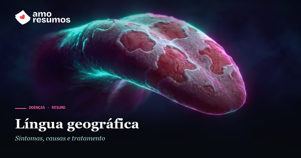 Língua geográfica — ilustração — Amo Resumos