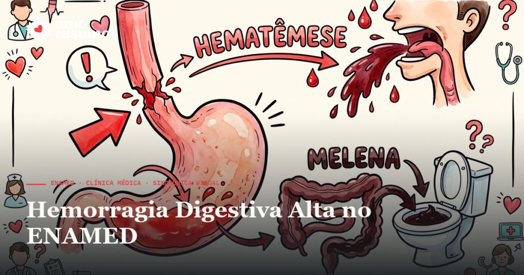 Hemorragia Digestiva Alta no ENAMED — capa Sindrômica Visual ENAMED