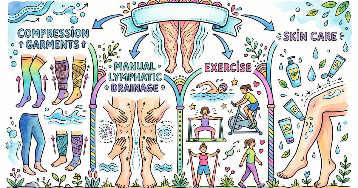 Tratamento conservador do lipedema: compressão, drenagem, exercício e cuidados — Amo Resumos