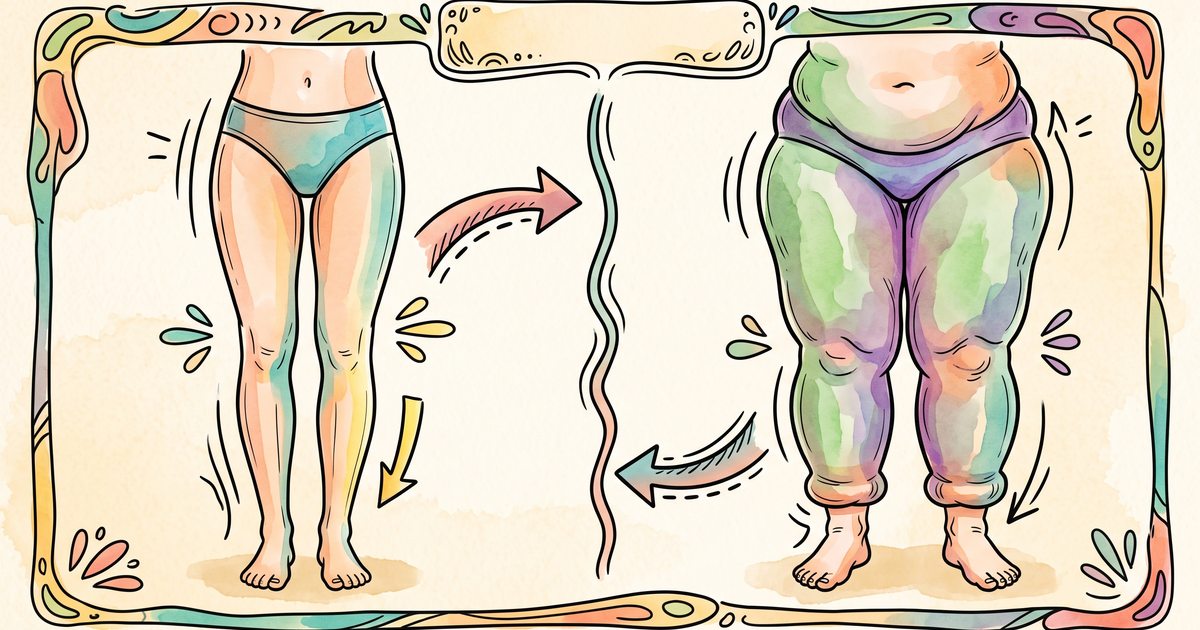 Lipedema: aumento simétrico de quadris e pernas poupando os pés, com sinal do manguito — Amo Resumos