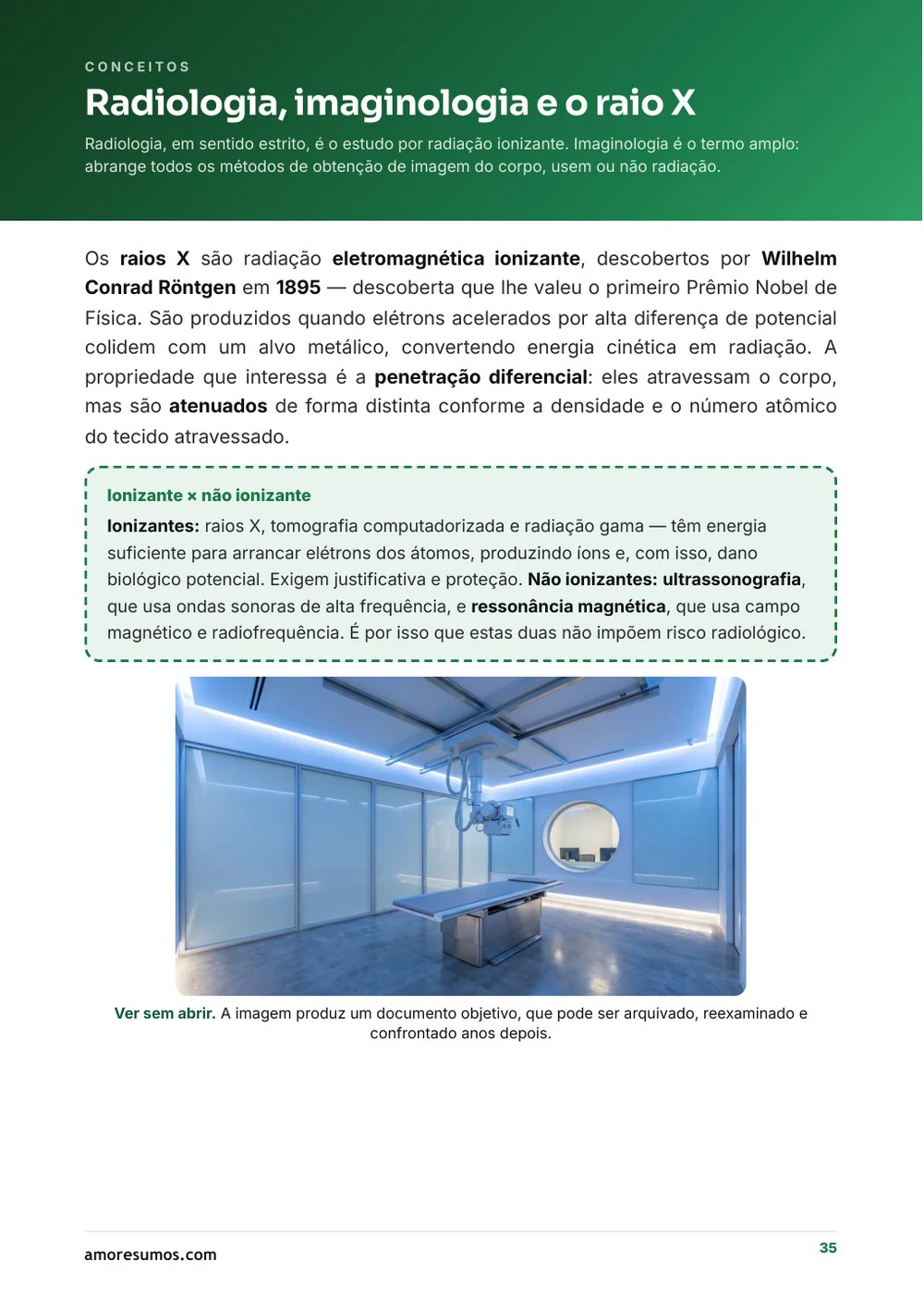 Página ilustrada — patologia e radiologia