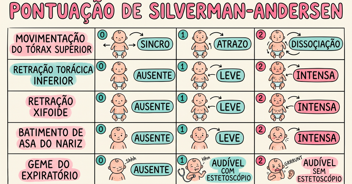 Boletim de Silverman-Andersen: os 5 sinais do desconforto respiratório do recém-nascido — Amo Resumos