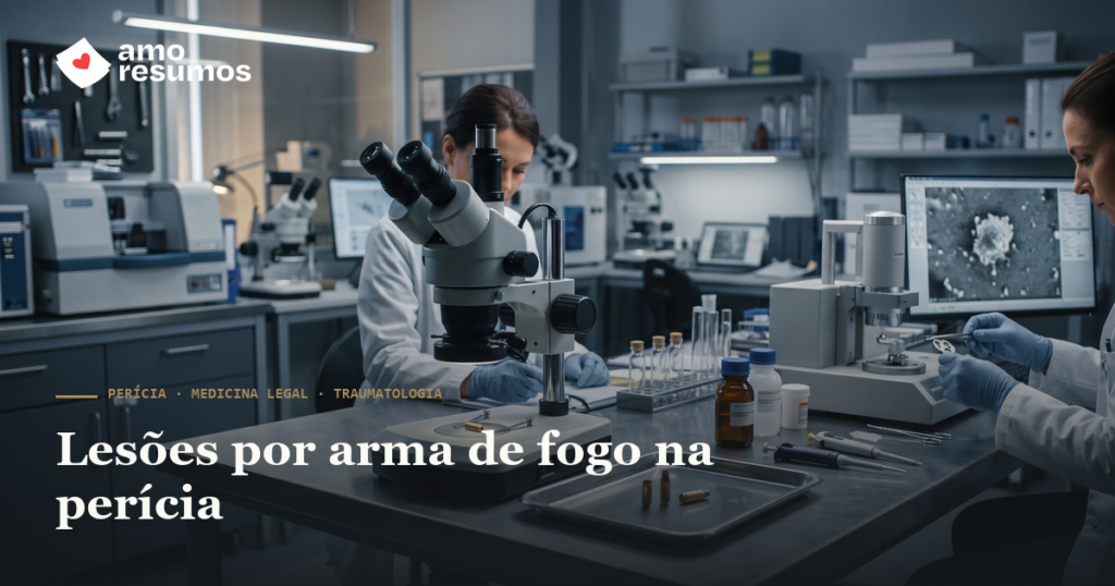 Lesões por arma de fogo na perícia: orlas e entrada × saída — Amo Resumos
