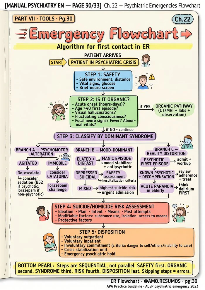 Emergency flowchart page