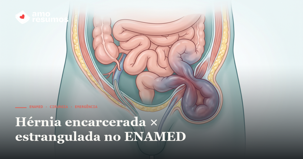 Hérnia encarcerada × estrangulada no ENAMED: a emergência cirúrgica — Amo Resumos
