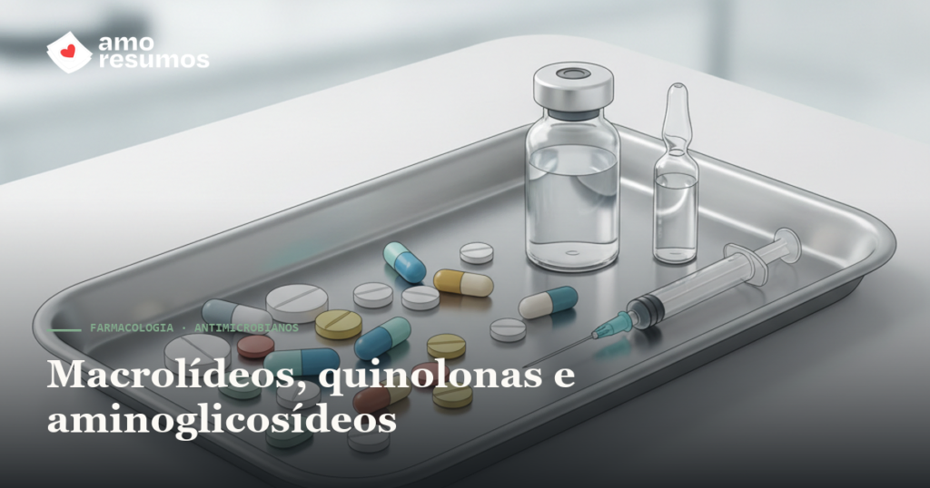 Macrolídeos, quinolonas e aminoglicosídeos: quando usar cada um — Amo Resumos