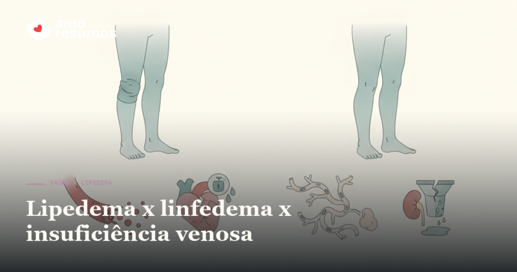 Lipedema x linfedema x insuficiência venosa: como diferenciar — Amo Resumos